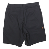 DICKIES Mens Shorts Black Classic Cotton Blend L W36 Workwear Utility Casual