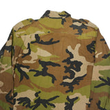 Mens Green Brown Camouflage Cotton Military Style Jacket M