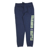 NFL Mens Joggers Navy Blue Seattle Seahawks M W32 L31 Drawstring Athletic