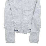 TRUSSARDI Womens Grey Linen Blend Tailored Jacket XS Button Detail