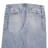 COYOTE Mens Denim Blue Casual Cargo Shorts 3XL W38 Cotton Blend