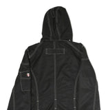WELLENSTYN Womens Black Zip Jacket L Polyester Plain Contrast Stitching