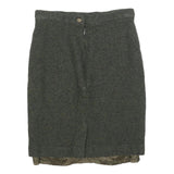 LAURA ASHLEY Womens Grey Wool Straight Knee Length Woven Skirt XS