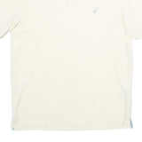 NAUTICA Mens White Short Sleeve Plain Polo Shirt S Classic Fit Cotton