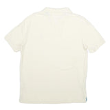 NAUTICA Mens White Short Sleeve Plain Polo Shirt S Classic Fit Cotton