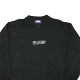 SPORT COMFORT Mens Black 1/4 Zip Sweatshirt L Polyester Sport Casual Pullover