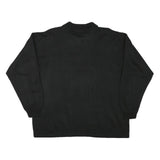 SPORT COMFORT Mens Black 1/4 Zip Sweatshirt L Polyester Sport Casual Pullover