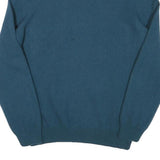 TIMBERLAND Mens Blue Plain Wool Blend Pullover Basic Knit Jumper M