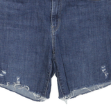 LEVI'S Womens Shorts Blue Casual Denim M W34 Frayed Edge Classic Straight