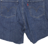 LEVI'S Womens Shorts Blue Casual Denim M W34 Frayed Edge Classic Straight