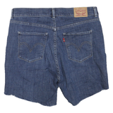 LEVI'S Womens Shorts Blue Casual Denim M W34 Frayed Edge Classic Straight