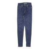 LEVI'S Womens Slim Blue Jeans Denim Medium W25 L30 Stretch Zip Closure