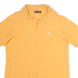 CHAPS Mens Yellow Polo Shirt XL Cotton Short Sleeve Plain Casual