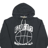 PUMA Mens Black Basketball Pullover Hoodie S Cotton Blend Sports Sweatshirt