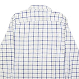 TOMMY HILFIGER Mens White & Blue Check Shirt L Long Sleeve Button Down Casual