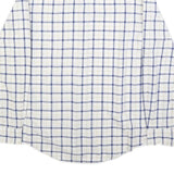 TOMMY HILFIGER Mens White & Blue Check Shirt L Long Sleeve Button Down Casual