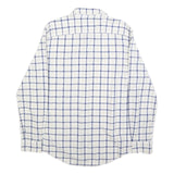 TOMMY HILFIGER Mens White & Blue Check Shirt L Long Sleeve Button Down Casual