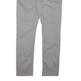 LEVI'S Mens Slim Grey Cotton Blend Slim Straight Trousers W36 L34 Casual Zip