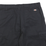 DICKIES Mens Shorts Black Cargo Size L W36 Workwear Durable Cotton Blend