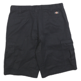 DICKIES Mens Shorts Black Cargo Size L W36 Workwear Durable Cotton Blend