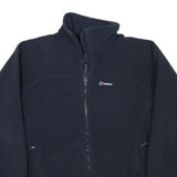 BERGHAUS Womens Navy Blue Jacket L Polyester Blend Plain Zip Outdoor Casual