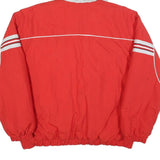 NIKE Womens Red Jacket L Polyester Zip Hooded Plain Sports Casual Fitness