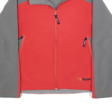 SHERPA Womens Red & Grey Outdoor Jacket S Polyester Softshell Zip Fastening