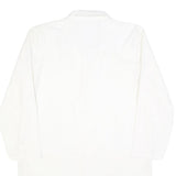 DICKIES Mens White Workwear Shirt L Cotton Durable Long Sleeve Button-Up