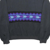 Womens Black Sweatshirt 2XL Cotton Blend Crew Neck Long Sleeve Pullover