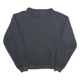 Womens Black Sweatshirt 2XL Cotton Blend Crew Neck Long Sleeve Pullover