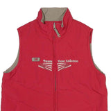 NEW BALANCE Mens Red Polyester Blend Gilet M Zip Plain Team New Balance