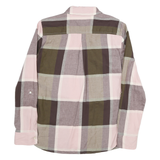 TOMMY HILFIGER Womens Pink Brown Check Shirt S Casual Cotton Blend Long Sleeve