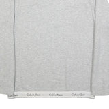 CALVIN KLEIN Womens Grey Crew Neck M Sweatshirt Logo Trim Casual Pullover