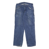 DICKIES Mens Jeans Blue Regular Straight Denim Medium W32 L32 Workwear Zip