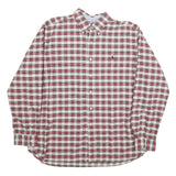 RALPH LAUREN Mens White & Red Check Shirt XL Classic Button-Down Collar Casual