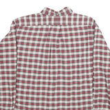 RALPH LAUREN Mens White & Red Check Shirt XL Classic Button-Down Collar Casual