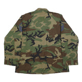 AMERICAN APPAREL Mens Green Camouflage Military Cotton Blend Jacket XL Button