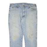 DICKIES Mens Regular Fit Blue Denim W38 L30 Classic Cotton Blend Zip Jeans