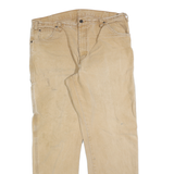 DICKIES Mens Jeans Beige Regular Straight Denim W38 L32 Classic Workwear Zip