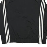 ADIDAS Mens Black & White Track Jacket S Polyester Blend Zip Athletic Sportswear