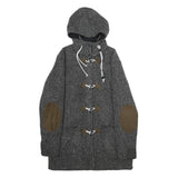 JACK WOLFSKIN Womens Grey Hooded Jacket UK 10 Polyester Blend Toggle Closure