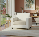 Anyhouz Sofa Cushion Cover – White Polyester, Thick Stretchable, 1Pc Living Room Chair