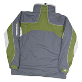 COLUMBIA Mens Grey & Green Outdoor Zip Jacket L Polyester Sport Casual