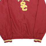 USC TROJANS Mens Red & Yellow V-Neck Sweatshirt L Nylon Pullover