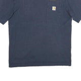 CARHARTT Mens Navy Blue Pocket T-Shirt M Short Sleeve Crew Neck Workwear Casual