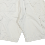 LEVIS Mens White Casual Cargo Shorts M W34 Cotton Blend Comfortable Fit