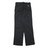 DICKIES Mens Cotton Blend Black Regular Fit Straight Leg Trousers W27 L29