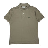 Lacoste Polo Shirt - Small Beige Cotton