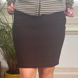 Talex Mini Skirt - 28W UK 8 Brown Polyester