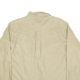 WOOLRICH Mens Beige Button-Down Corduroy Shirt 2XL Casual Cotton Blend Long